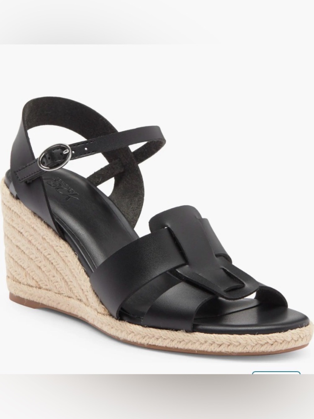 Nordstrom Rack Renata black leather espadrille